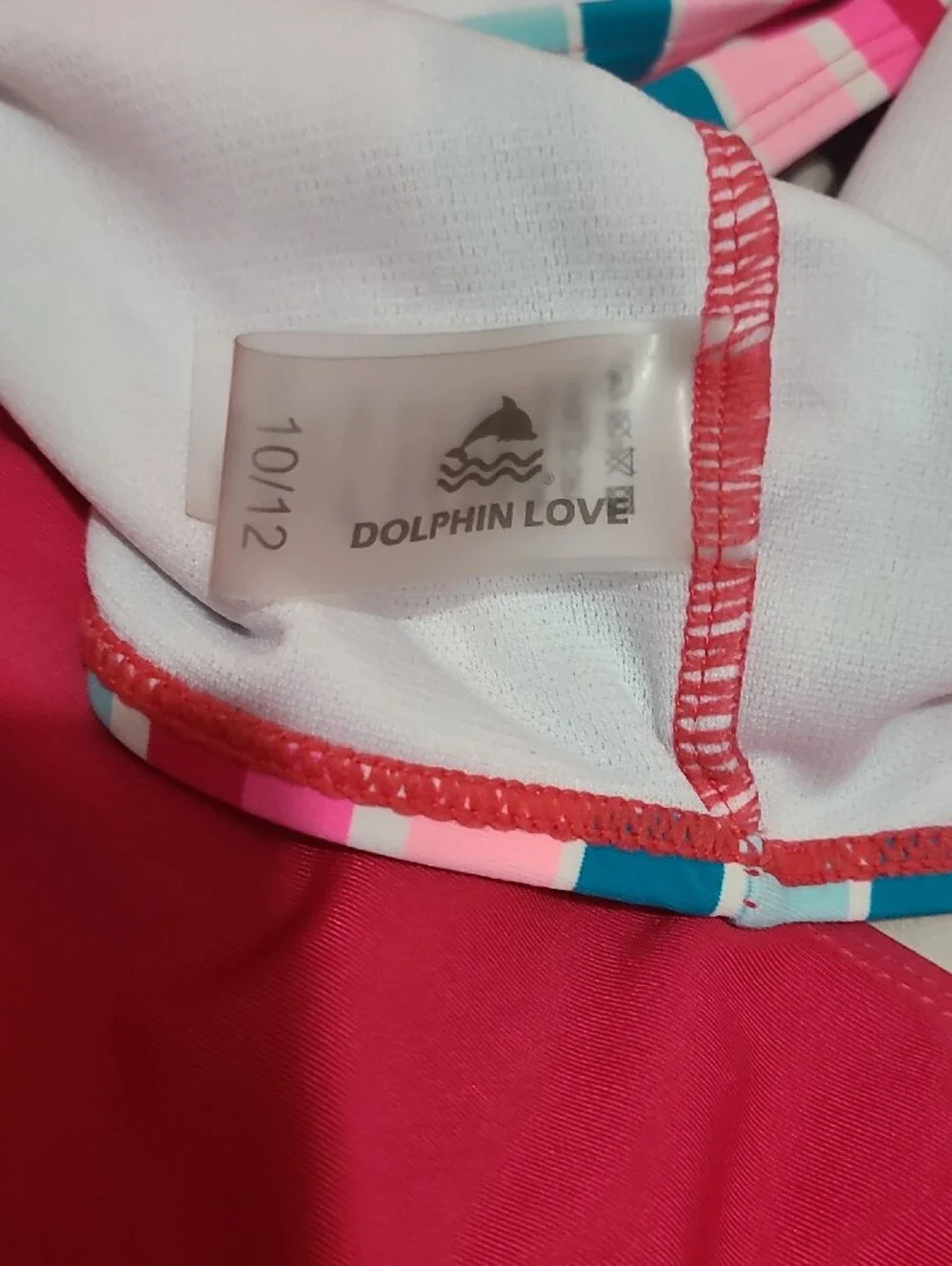 Striped Halter Bikini Top with Solid Pink Bottom